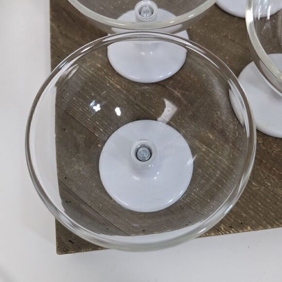 Pino Spagnolo Biesse Le coppe, Set of 6 Goblets with box, white and clear - Picture 7 of 12